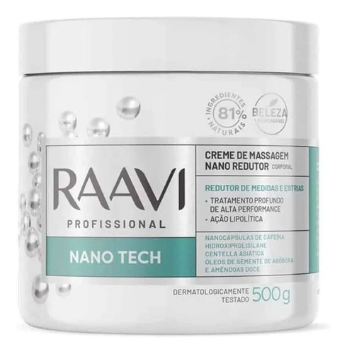 Creme De Massagem Corporal Nano Redutor Nano Tech 500g