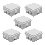 Pack 5 Cajas De Registro Estanca Conexiones Cctv Ip65 8x8x5