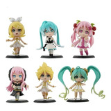 Vocaloid Hatsune Miku Colección 6 Figuras En Bolsa 