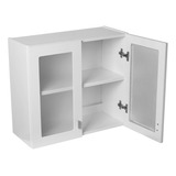 Alacena Blanca Vidrio 50cm Laqueada Baño Lavadero Oferta C