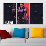 Cuadro Triptico Valorant Reyna 72cm X 40cm Art Canvas