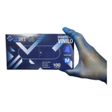 Guantes De Vinilo Azul Pack X 10 Cajas De 100 Unidades.