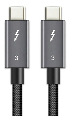 Cabo Usb Tipo C Thunderbolt 3 4k 40gbps 100w Cabletime 1,0 M