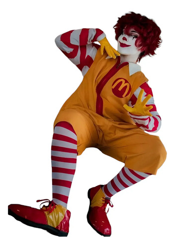 Disfraz De Payaso Mc Donalds Ronald Mcdonald Mcdonald's Hombre Adulto Con Peluca | Envío gratis
