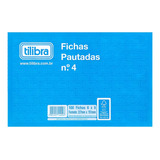 Ficha Pautada 6x9 Tilibra Nº4 Com 100 Fls Escolar Estudo