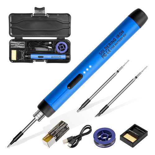 Cordless Soldering Iron Kit, Rechargeable Soldering Iron, 3 