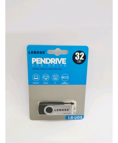 Pendrive 32 Gb Leboss Original Para Notebook Tv