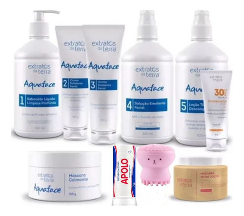 Kit Limpeza De Pele Anti-acne Completo Extratos Da Terra