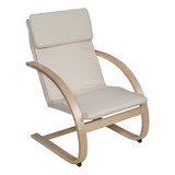 Silla Reclinable De Madera Curvada Niche Mia, De Nogal Moka/