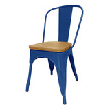 Silla Tolix Madera Plus - Desillas Estructura De La Silla Tono Azul Oscuro