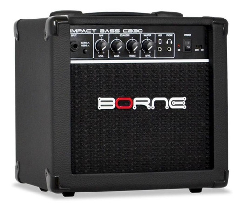 Amplificador Borne Impact Bass Cb30 Para Baixo De 15w Cor Preto 110v/220v