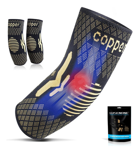 2 Pack De Codera De Cobre Para Tendinitis Y Codo De Tenista,