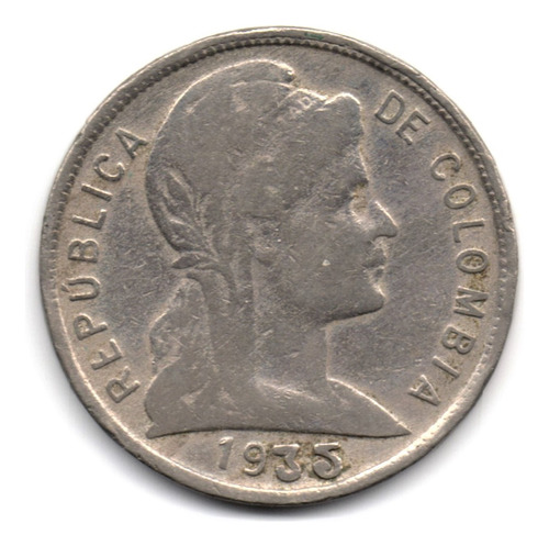 Colombia 5 Centavos 1935 Irregular Medellín