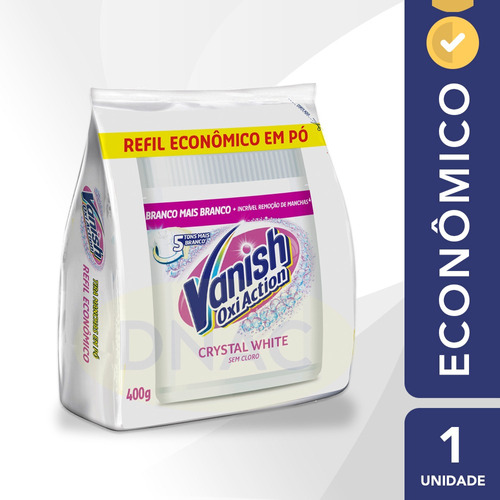 Vanish White Oxiaction 400g Tira Manchas Roupas Brancas