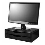 Suporte Para Monitor 2 Gavetas Preto Souza - Ref.3346