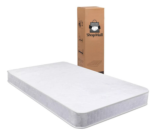 Colchón Matrimonial Memory Foam Con Resorte Ortopédico Color Blanco