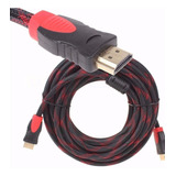 Cable Hdmi 2 Mts /metros Full Hd Enmallado Y Reforzado