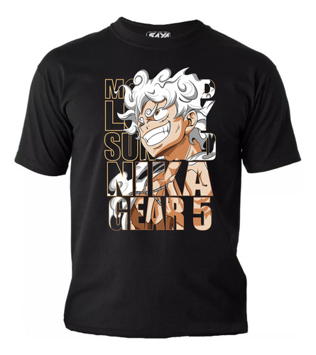 Camiseta One Piece Nika Gear 5 Algodón Estampado