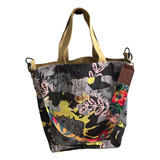 Bolso Byda Reversible Gabardina Grande Tote Bag Avellana