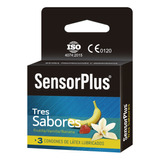 Sensor Plus Preservativos Condones Tres Sabores 3un 