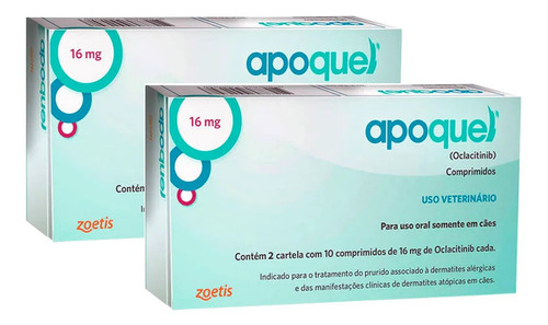 2 Apoquel Dermatológico 16 Mg C/ Nota Fiscal Envio Imediato