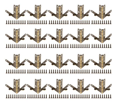 20 Piezas Bisagra De Resorte De Soporte De Ángulo De 90°