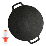 Set Comal De Marmol 36cm Y Brocha Dispensador Para Aceite