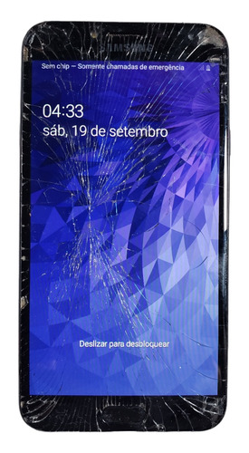Celular Samsung J4 32gb Tela Trincada Para Uso De Peças 