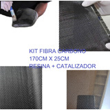 Kit Fibra De Carbono Tela 170cmx25cm + Kit Resina Endurec 3k