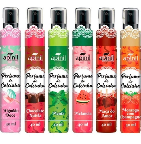 Kit Com 6 Perfume Feminino De Calcinha Aromatico Anti Odor
