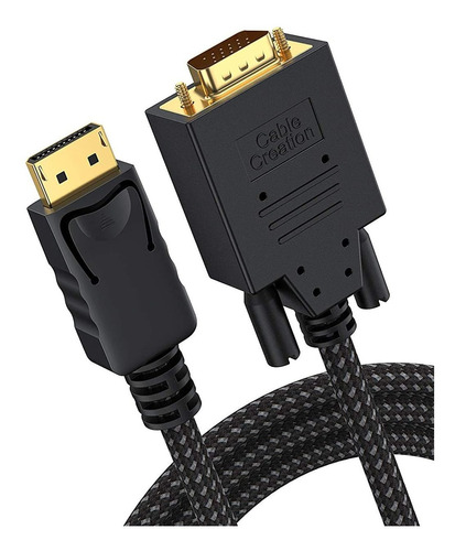 Cable Displayport A Vga De 6 Pies, Chapado En Oro De 24k