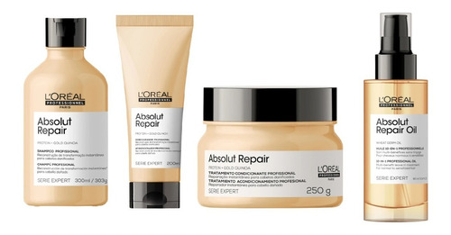 Kit Loreal Absolut Repair Gold Quinoa - 4 Produtos