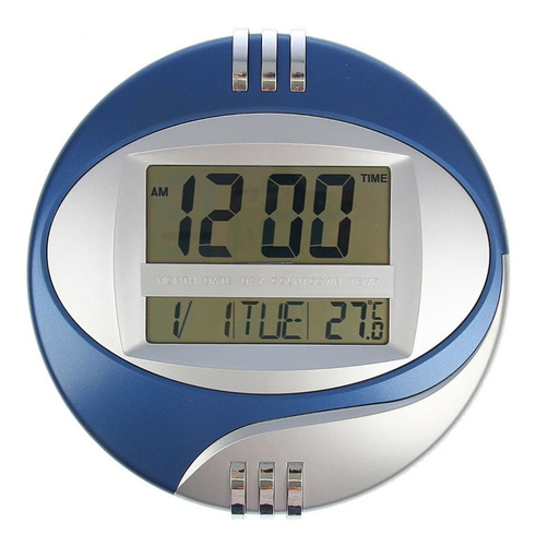 Relógio Grande Parede 27 Cm Alarme Digital Calendário Temp
