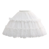 (w) Enagua Corta Para Cosplay De Lolita Para Niñas, Con Vola