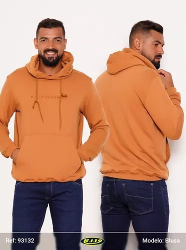 Blusa De Frio Masculina Moletom Canguru Capuz Gangster