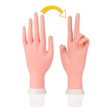 Mão P Treino Manicure Silicone Unhas Gel Dedo Pratica 2unida