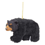 Kurt Adler Adorno De Oso Negro De Peluche De 4.3in