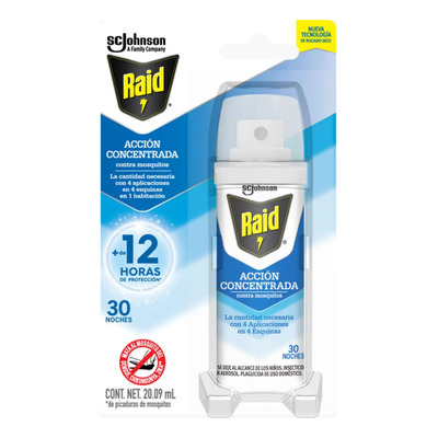 Acción Concentrada Insecticida Contra Mosquitos Neutro 20.09Ml Raid | MercadoLibre