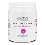 Baño De Crema Cabello Seco Keratina Pantenol 1litro Novalook