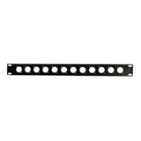 Chapa Panel Para Rack 1u 12 Conectores Canon Hembra Jk4 Ch13