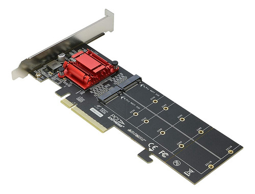 Adaptador Pcie Nvme Dual, M.2 Nvme Ssd A Tarjeta Pci-e 3.1 X