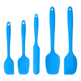 Espátulas De Silicona Kit Para Cocina Hornear Azul 5uds