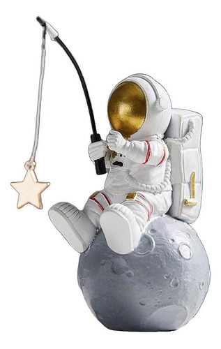 Estatua De Astronauta, Adorno Para Torta, Estatua De Acción