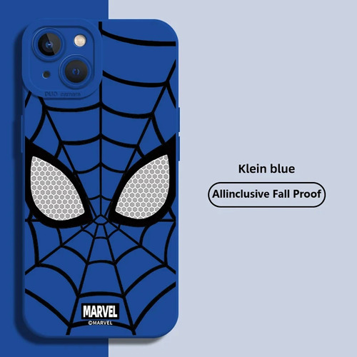 Funda De Silicona Marvel Spider Man Para iPhone 15, 14, 13,