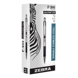 Set De Bolígrafos Lapiceras Zebra 12 U, Color Negro1