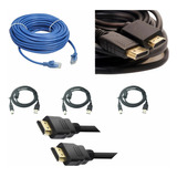 Kit Full Hd Premium Hdmi Usbs Ethernet Adaptador Displayport