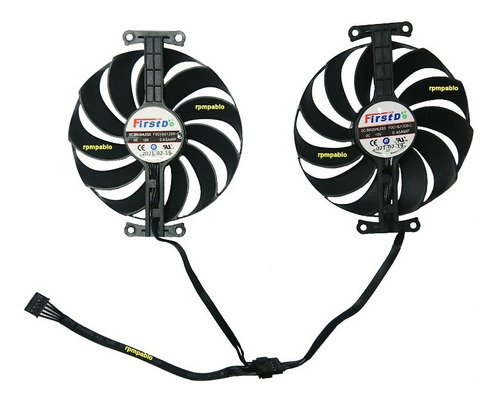 Dual Cooler Fan P/ Placa De Video Asus Rx 6700 5 Pinos