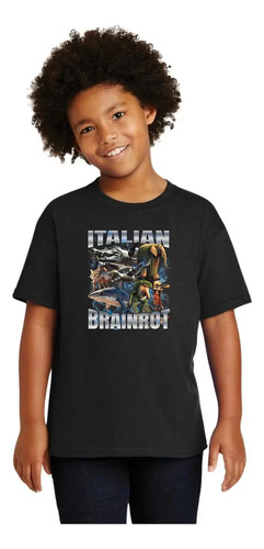 Playera Niño Niña Brainrot Italianos 001215