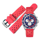 Extensible Correa Roja 22mm Para Tag Heuer Max Verstappen