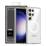 Capa Capinha Case Premium Aurora Magsafe Para Galaxy S24 Ultra Transparente